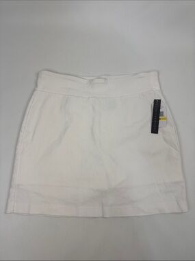 Presswick & Moore White Mini Skirt Skort Shorts under Medium Stretch NEW NWT